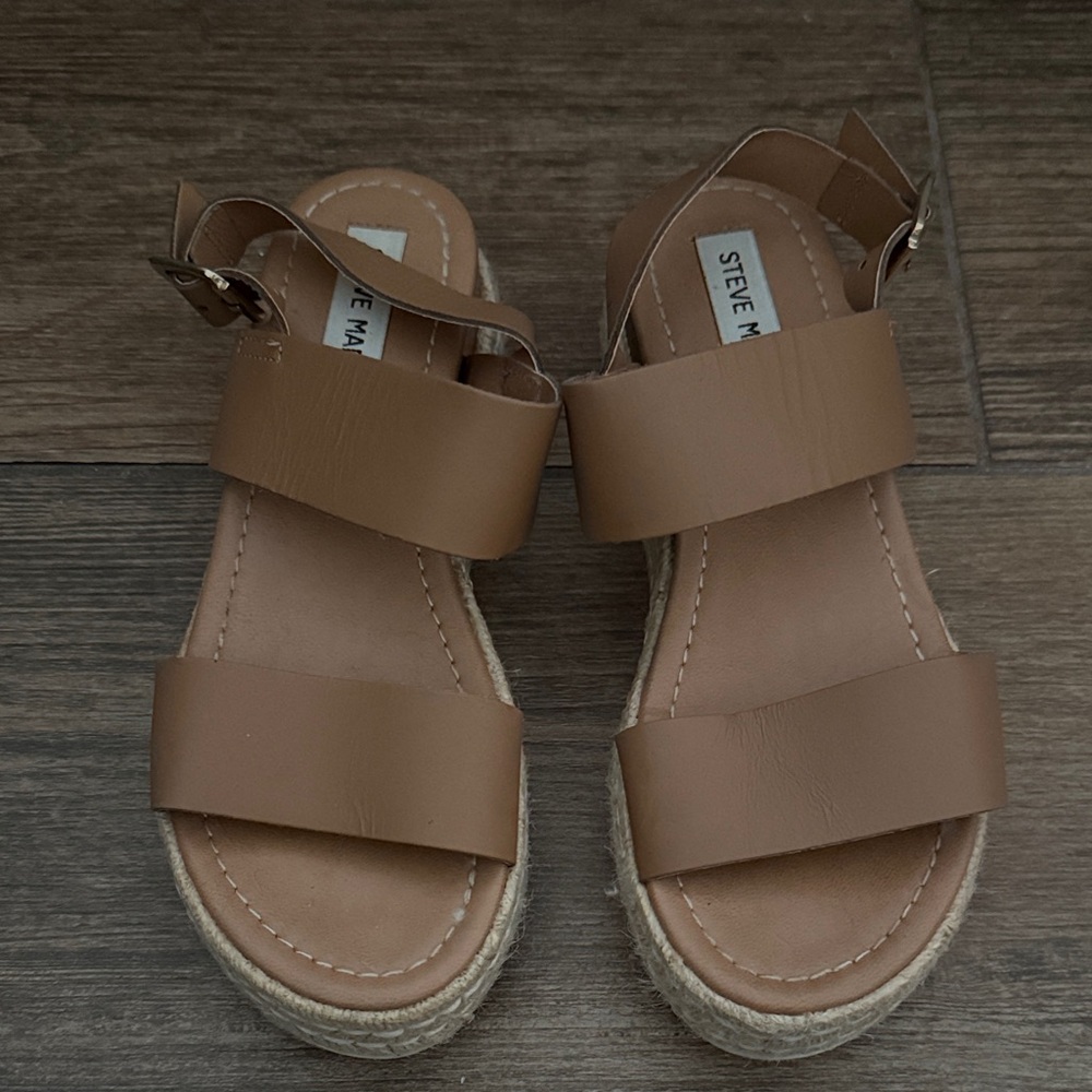 Steve Madden Brown Strap Sandals